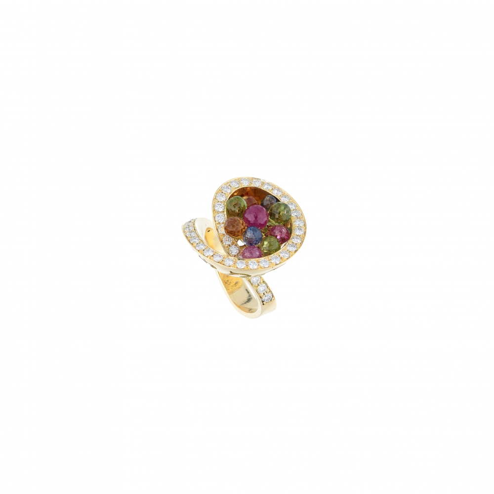 Multi-color gemstones ring...