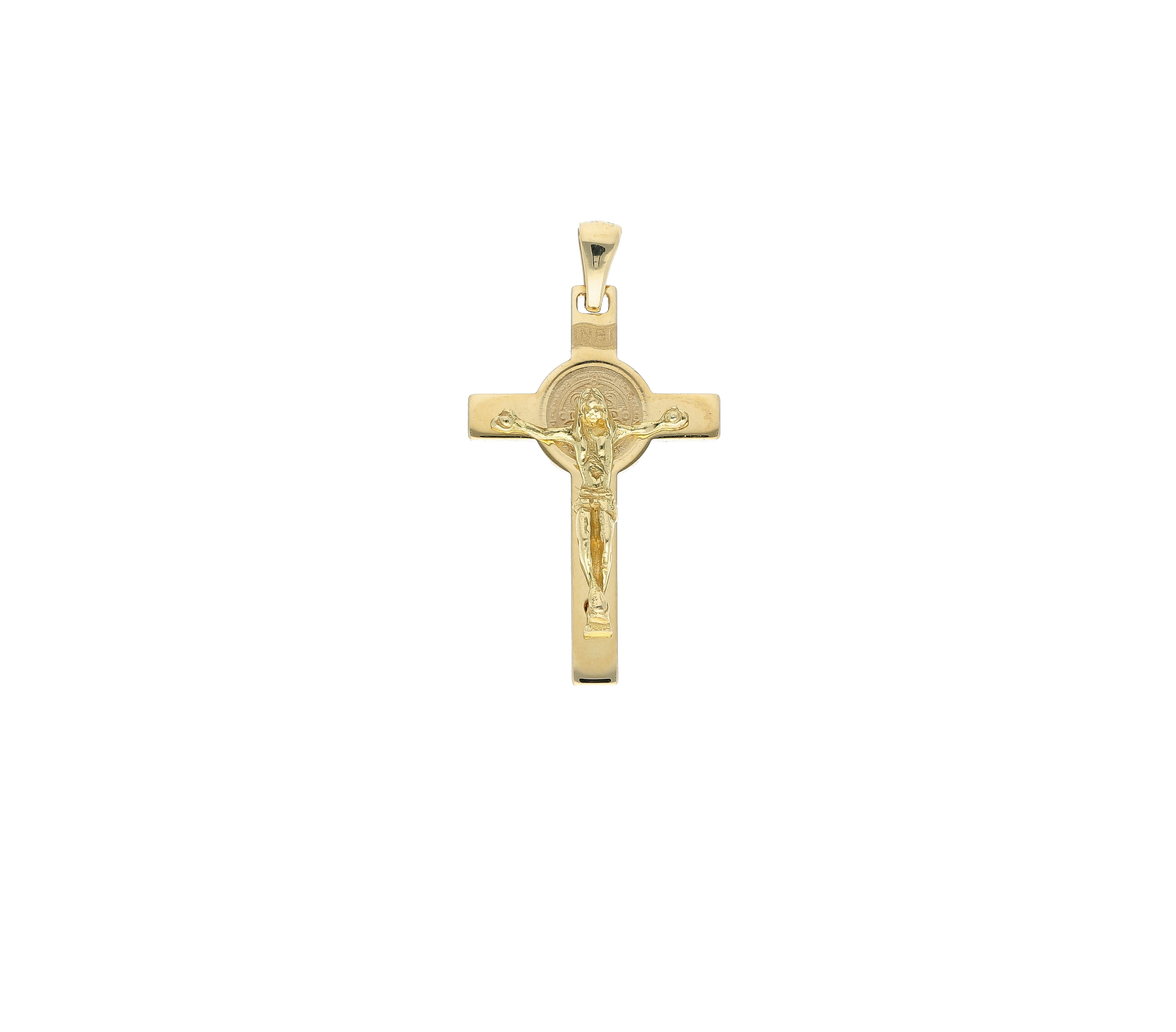 14K Solid Gold Italian Cross Pendant with Italian Gucci necklace 14K | eBay
