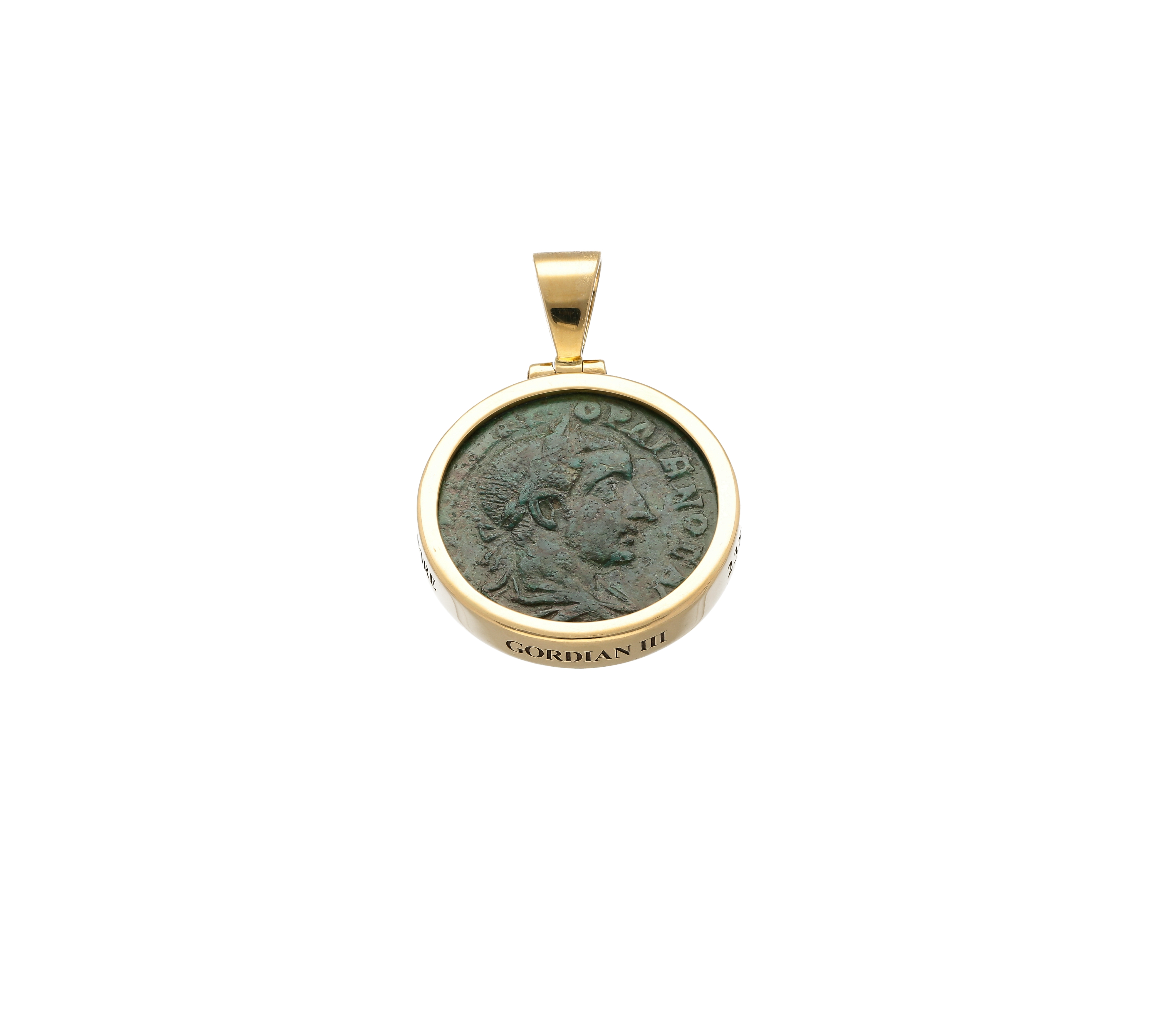 ROMAN EMPIRE COIN GORDIAN III IN 18 KT GOLD