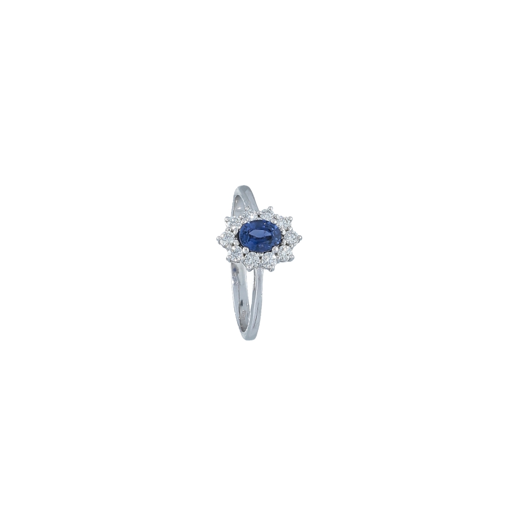 Blue sapphire and diamond...