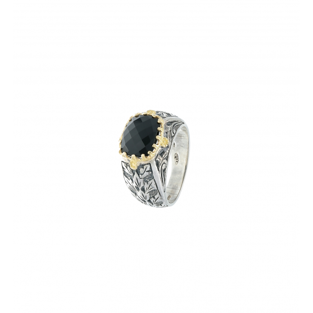 Onyx Ring in 18kt Gold and...
