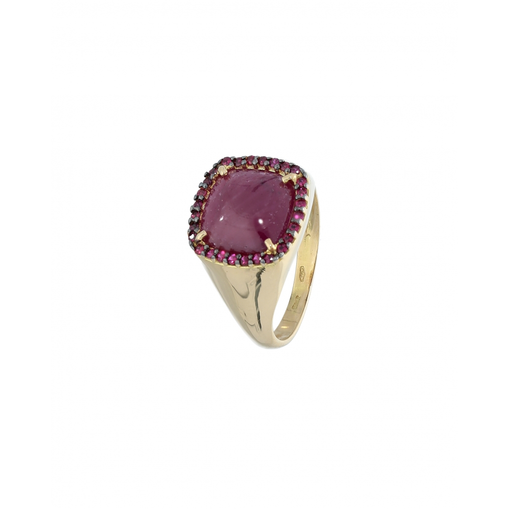Italian 18kt Gold Ring with...