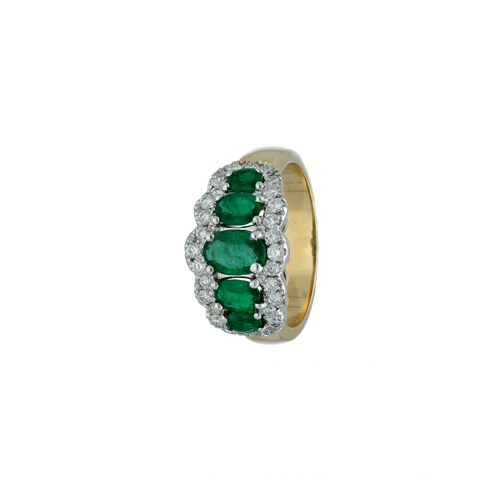 Oval-Cut Emerald and...