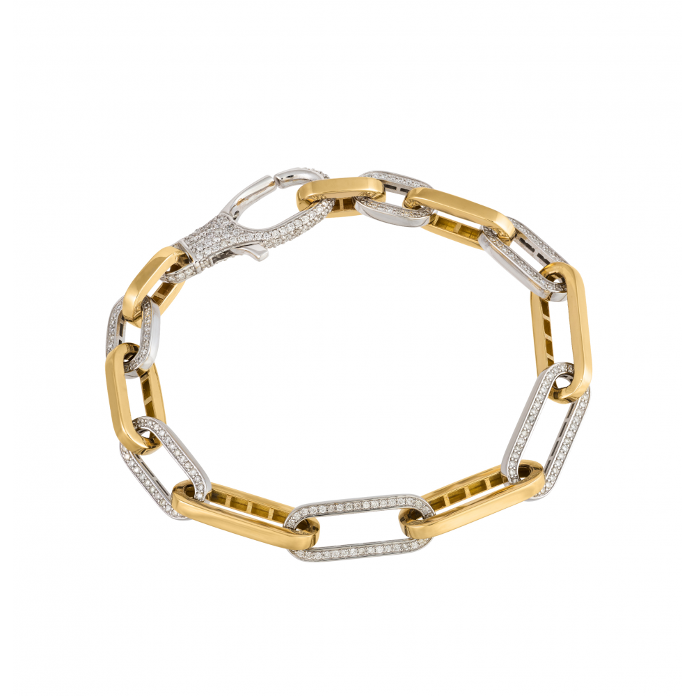 Two-Tone Gold Bracelet:...