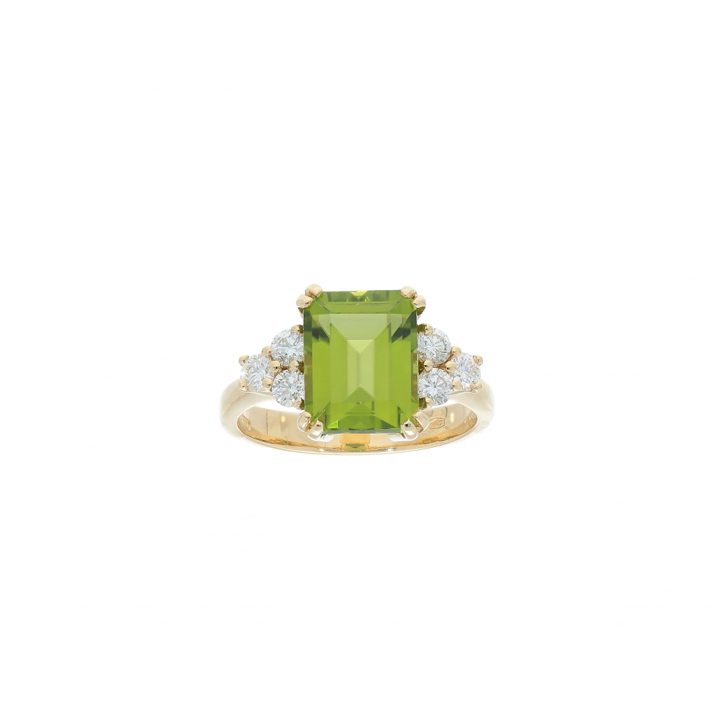 Timeless Peridot Ring with...