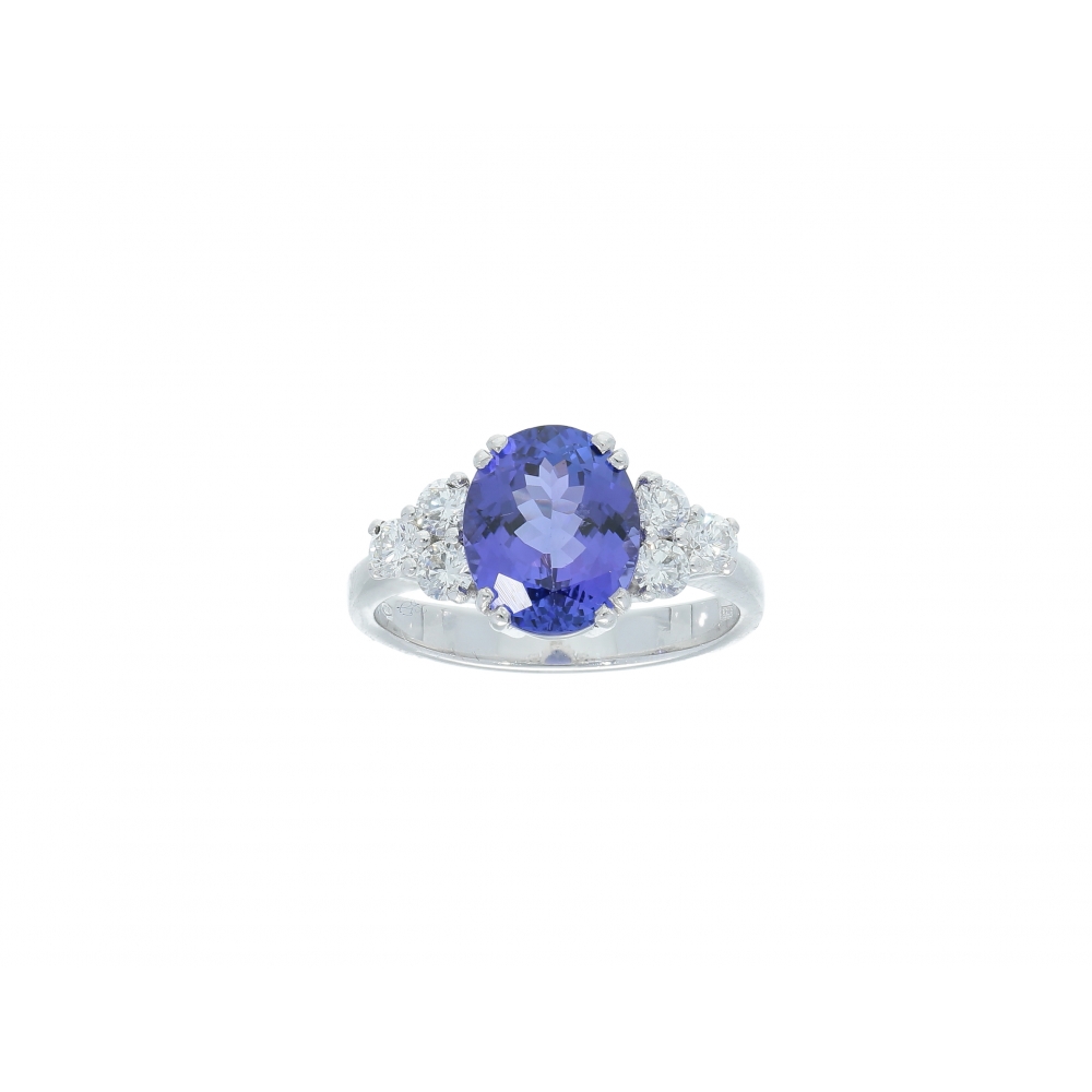 Oval Tanzanite with...